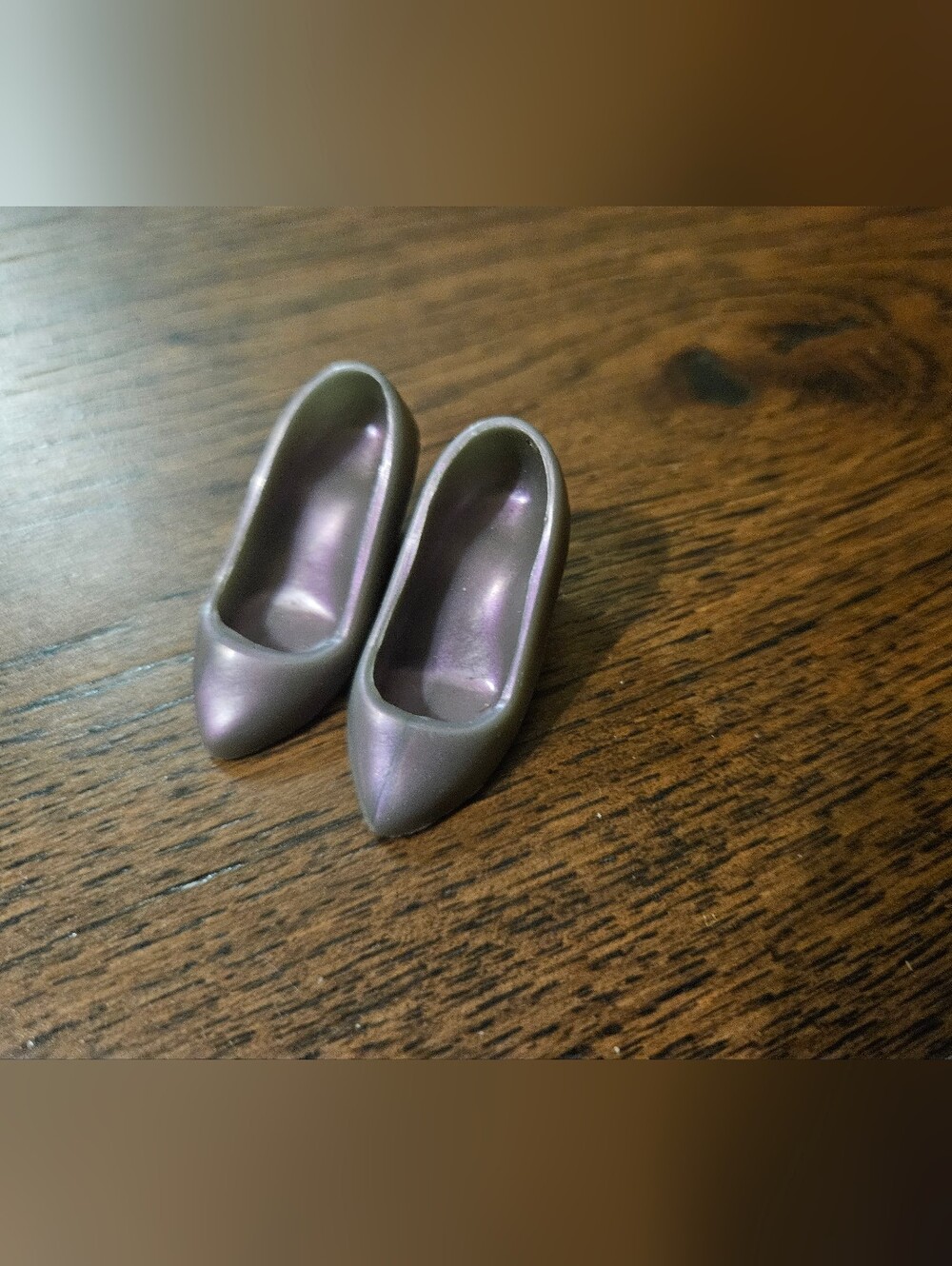 VTG 80's Hasbro Jem & The Holograms Gunmetal Gray High Heel ''Pumps'' Doll Shoes